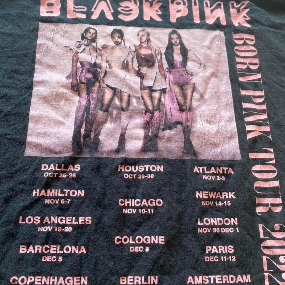 Blackpink Born Pink Tour black t-shirt Size XL